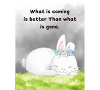 A light grey notebook with a white rabbit and green grass.: For students and educational institutions, suitable for women and men, office workers, ... gift for special occasions, 8.5x11, 100 pages