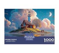 A Light House on An Island 1000 Pezzi Cartoncino Premium Puzzle Fantasy Tree Antistress Gioco Per Famiglie Puzzle Per Adulti E Bambini 38x26cm/1000pcs