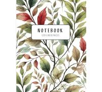 A Lined Notebook with Elegant Watercolor Branch & Leaves: Softcover Journal, 120 Pages, 8.5” x 11” for Writing, Notes, or Daily Reflections