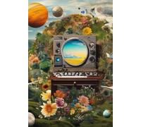 a lined notebook with themes of nature, space, technology