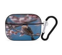 A Little Bird - Custodia protettiva antiurto per Airpods Pro, con moschettone, anti-caduta, per il trasporto, per Airpods Pro di seconda generazione, colore: nero