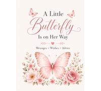 A little butterfly is on her way baby shower guest book hardcover blank lined