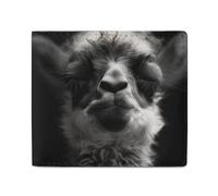 A Little Camel - Portafoglio a due ante con finestra per documenti, in pelle, sottile, facile accesso, borsa compatta per uomo e donna