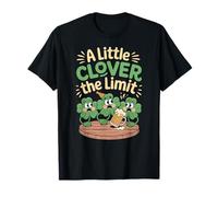 A Little Clover The Limit Fun Shamrock Irlanda Maglietta