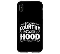A Little Country A Little Hood - Black Cowboy Western Rodeo Custodia per iPhone XS Max