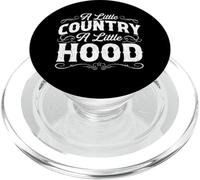 A Little Country A Little Hood - Black Cowboy Western Rodeo PopSockets PopGrip per MagSafe