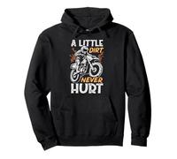 A Little Dirt Never Hurt, Divertente Pilota di Motocross Dirt Bike Felpa con Cappuccio