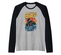 A Little Dirt Never Hurt Umorismo Quad Fuoristrada Regalo Maglia con Maniche Raglan