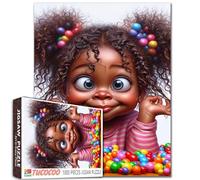 A Little Girl con capelli ricci e accessori per capelli, puzzle da 1000 pezzi per adulti puzzle ragazza cattiva impegnativo giochi di attività familiari decorazione da parete relax attività di