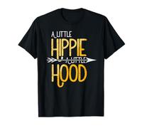 A Little Hippie A Little Hood Flower Children Rainbow Hippy Maglietta
