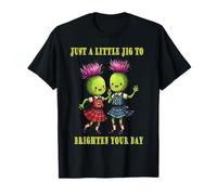 A Little Jig To Brighten Your Day Thistles Indossando Plaid Maglietta