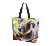A little koala, borsa a tracolla leggera da donna, riutilizzabile, borsa per la spesa, robusta e durevole, per il pendolarismo quotidiano