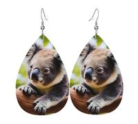 A Little Koala orecchini in pelle, accessori da donna, adatti per l'uso quotidiano, pendolarismo e viaggi.