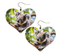 A little koala Prints, orecchini eleganti a forma di cuore, leggeri, accessori da donna perfetti per feste e San Valentino.