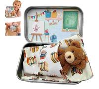 A Little Pocket Bear Hug,First Day at School Bear in a Box | Little Pocket Hug MiniBear, PocketBears con biglietto ispiratore, orso di laurea personalizzato, regalo di buona fortuna per