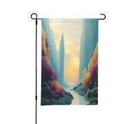 A lively little river Spring Garden Flag Stand - Decorazioni pasquali per esterni, resistente alle intemperie, perfetto per cortile e giardino