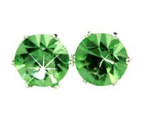 A Lobo Orecchini Peridoto Verde Chirurgico Acciaio 2 Ctw Swarovski Beige Element