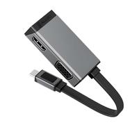A-Logic, Adattatore video Duo Play 2-in-1 USB-C a HDMI e VGA con display 4K 60Hz