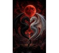 A Lover's Embrace Beneath the Blood Moon: A Dragonheart Blank Journal