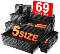 A-LuGei【69 Pezzi【5 Misure】 Organizer Cassetti, Cassetta Porta Attrezzi, Banco da Lavoro Officina, Organizer Scrivania per Cucina e Garage | Attrezzi Officina e Contenitori per Bagno