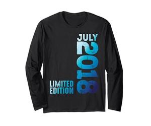 A luglio 2018, Anno 2018, retrò, 2018, Vintage, 2018 Maglia a Manica