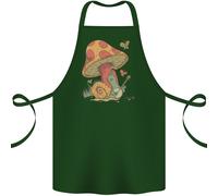 A Lumaca Playing The Banjo Sotto Un Fungo Cotone Grembiule 100% Biologico