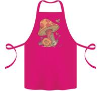 A Lumaca Playing The Banjo Sotto Un Fungo Cotone Grembiule 100% Biologico