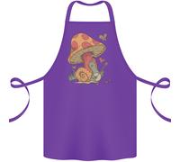 A Lumaca Playing The Banjo Sotto Un Fungo Cotone Grembiule 100% Biologico