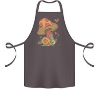 A Lumaca Playing The Banjo Sotto Un Fungo Cotone Grembiule 100% Biologico