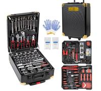 A.M.C. Trolley Porta Attrezzi, Set di Attrezzi da lavoro 849 Pezzi, Valigia Carrello Attrezzi professionale, Portautensili, Cassetta con 3 Cassetti, Trolley da Lavoro