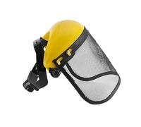 A.M.C. Visiera Decespugliatore Maschera Protettiva a rete Regolabile protezione per Viso e Occhi Scudo Facciale Protettivo Giardinaggio Casco Sicurezza (GIALLO)