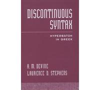 A. M. Devine Laurence D. Stephens Discontinuous Syntax (Copertina rigida)