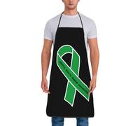 A maggio indossiamo grembiuli verdi per il mese della consapevolezza mentale, grembiuli da cucina impermeabili per chef, grembiuli da barbecue, grembiuli da forno personalizzati per uomini e donne