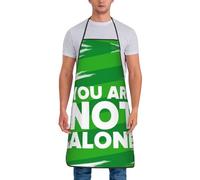 A maggio indossiamo grembiuli verdi per il mese della consapevolezza mentale, grembiuli da cucina impermeabili per chef, grembiuli da barbecue, grembiuli da forno personalizzati per uomini e donne