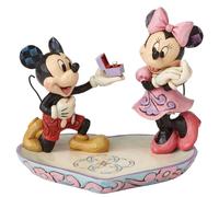 A Magical Moment 4055436 - Statuetta di Mickey Mouse che propone il matrimonio a Minnie Mouse con motivo a cuore, di Jim Shore