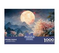 A Majestic Moon 1000 Pezzi Cartone Robusto Puzzle Mountain Landscape Immagini Vibranti Gioco Creativo Puzzle Decorazioni Per La Casa 38x26cm/1000pcs