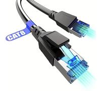 A-Maker [Aggiornato] Cavo Ethernet Cat 8, cavo Internet ad alta velocità da 40 Gbps, connettore RJ45 placcato oro, cavo LAN e cavo di rete per modem/router/gioco/PC/ufficio