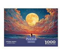A Man Walks Along The Beach Under Moonlight 1000 Pezzo Cartoncino Premium Puzzle Premium Tree Girl Impossibilmente Difficile Giocattolo Di Compleanno Puzzle Regali Per Famiglia E Amici 70x50cm/1000pcs