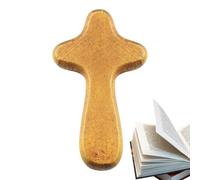 a mano - 6x3,4x1,2 cm Mini Comfort in legno, tascabile liscia, di palma aggrappata | Legno solido che tiene per la preghiera della chiesa meditazione fede spirituale