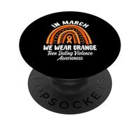 A marzo indossiamo abiti da violenza per adolescenti arancioni PopSockets PopGrip Adesivo