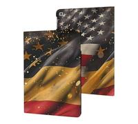 A-mericans e bandiere tedesche custodia compatibile per iPad 2017/2018/Air1/Air2 (9,7 pollici) custodia protettiva con supporto per tablet con Sleep/Wake