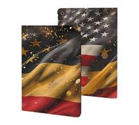 A-mericans e bandiere tedesche custodia compatibile per iPad 2019/2020/2021 (10,2 pollici) custodia protettiva con funzione sleep/wake
