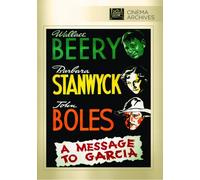 A Message To Garcia (DVD) Wallace Beery Barbara Stanwyck John Boles