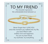 A mia Amiche Bracciale per le Donne Ragazza Oro Catena di Serpenti Bracciali Regalo per la Migliore Amica Bestie BFF Idee Compleanno Natale Regali di Amicizia (Amica-Oro)