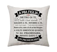 A Mia Figlia Regalo: Cuscino Copertura Promemoria Con Ricordi, Decorazione e Idea Regalo Positiva di Auto-Motivazione per Lei