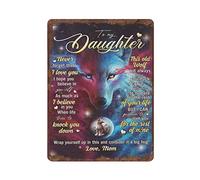 A mia figlia ti amo dalla mamma Poster vintage Targa in metallo Targa in metallo Targa da parete Decor Retro Pittura in ferro Targa in alluminio per la casa Uomo Cave Bar Caffè Garage all'aperto Decor