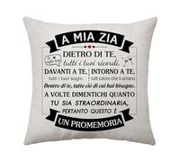 A Mia Zia Regalo: Copricuscino Promemoria Con Tutti i Tuoi Ricordi - Idea Regalo per Compleanno, Natale da Nipote - Decorazione Cuscino