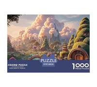 A Miniature Village 1000 Pezzi Carta Ecologica Puzzle Cozy Fairy-tale Village Antistress Gioco Creativo Puzzle Per Adulti E Bambini 38x26cm/1000pcs