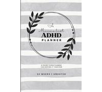 A MINIMALIST ADHD PLANNER | Stripes Cover Design: 6x9" | 110 Pages, a simple planning notebook for ALL AGES