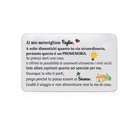 A Mio Figlio Portafoglio Inserisci Carta laurea Regalo compleanno Regali personalizzati Incoraggiare Maggiore età Inciso Mini Carte d'amore Tasca Vai all'università Ricordo Natale Girasole Promemoria